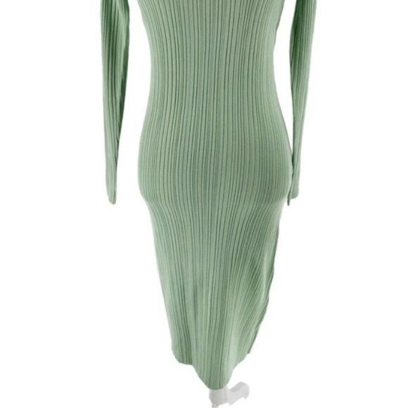 Petal & Pup NEW Milleri Knit Bodycon Open Back Dress in Sage Green Size 10 - Picture 5 of 11